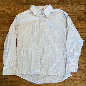 Open Edit Light Blue Button-Up Shirt – Size Medium, Relaxed Fit